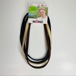 Scunci No Slip Grip Headbands 4 Pk Skinny